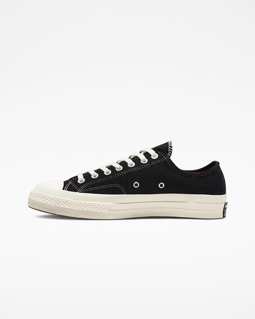 Men's Converse Chuck 70 Beyond Retro Velvet Low Top Shoes Black / Red | AU E0186O
